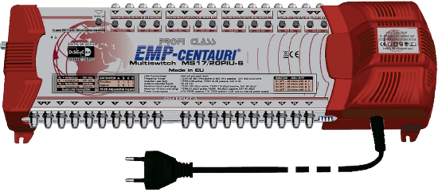 Multiprepínač EMP Centauri 4 družice + TV, 20 výstupov