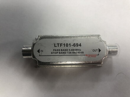 LTE filter priepustný do 48 kanálov - 5G - 700Mhz